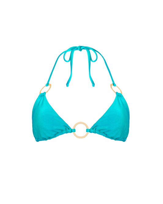 Lazuli Triangle Top - Aqua Blue