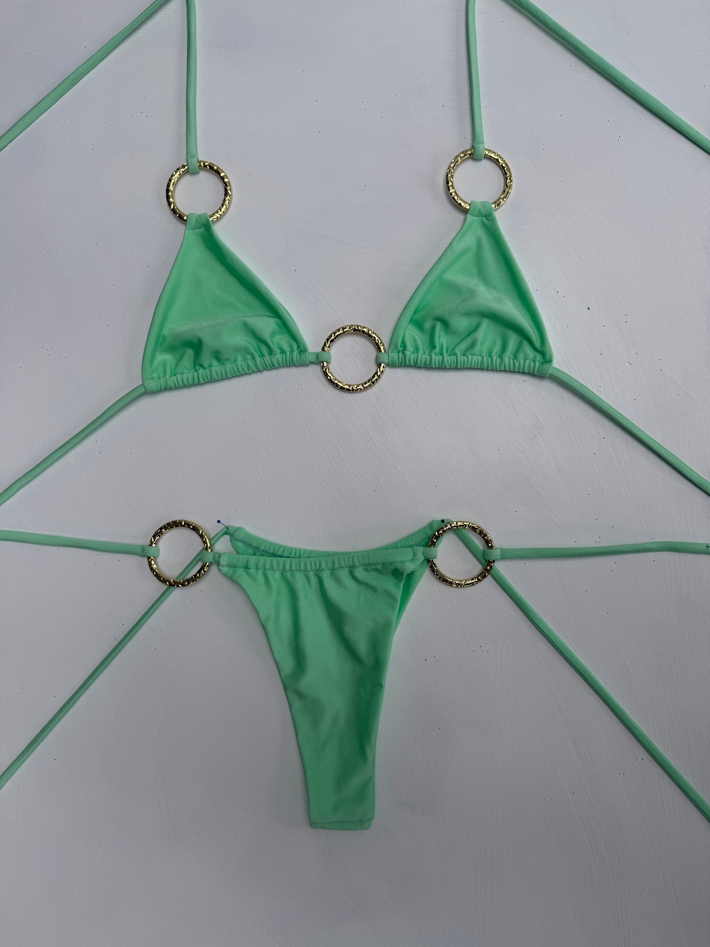 Sample Piece - Triangle Bikini in Lime