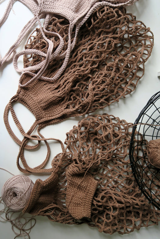 Tierra Crochet Tote Shoulder Bag